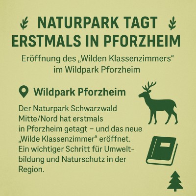 Naturpark-Vorstand tagt erstmals in Pforzheim – „Wilde Klassenzimmer“ eröffnet